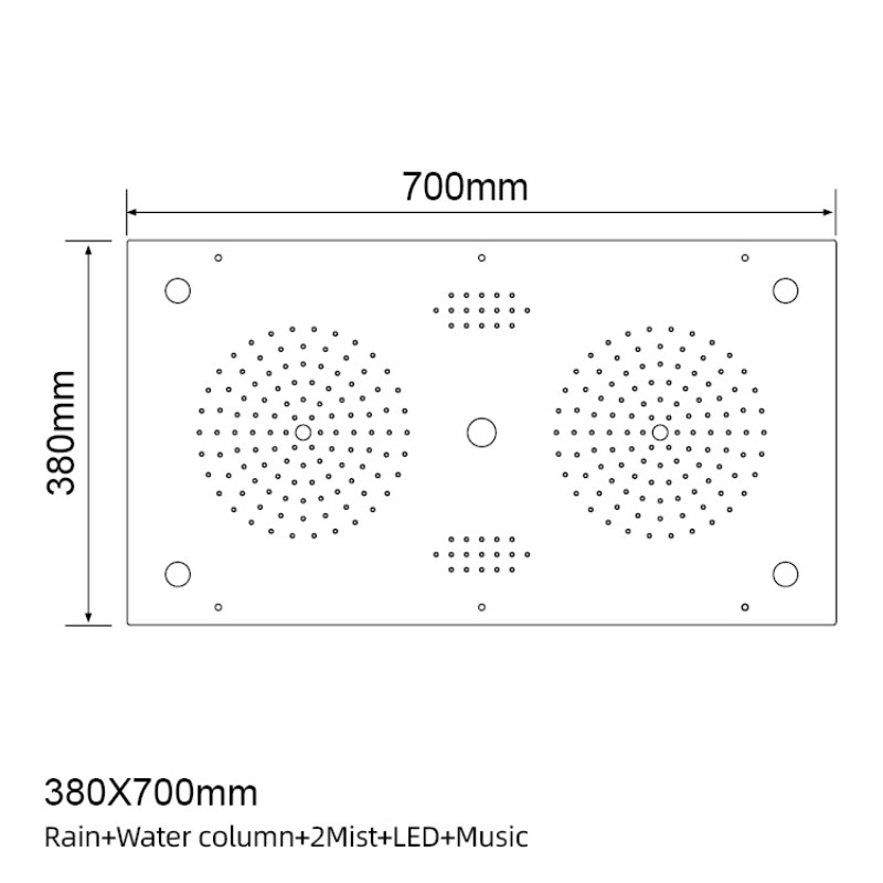 Ceiling Shower Head With LED Lights