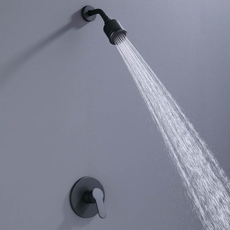 Concealed Black Shower Set