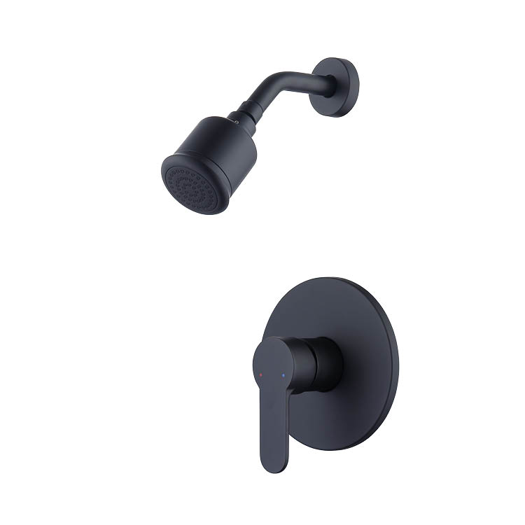 Concealed Black Shower Set