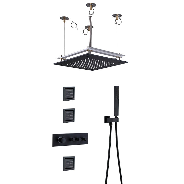 Black Concealed Mixer Shower