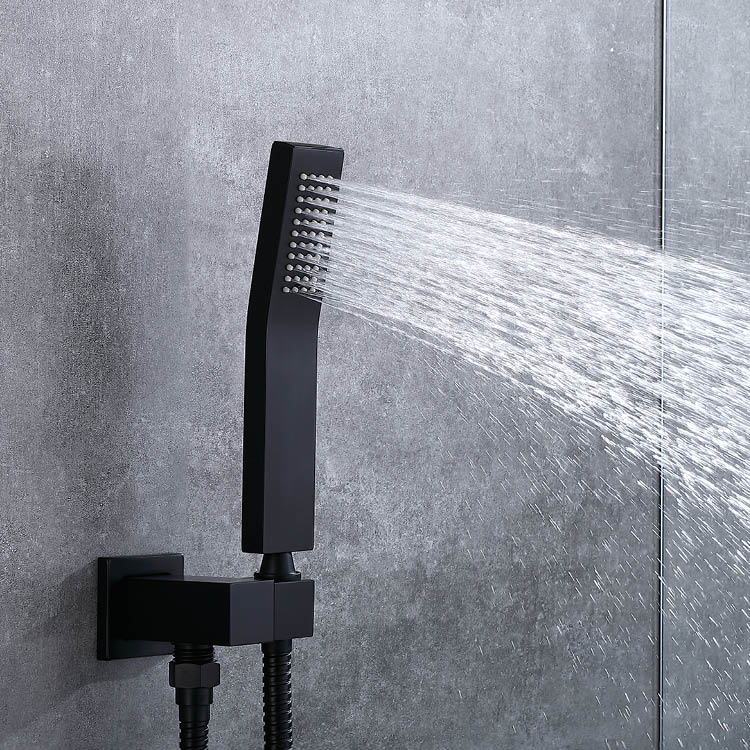 Black Concealed Thermostatic Shower