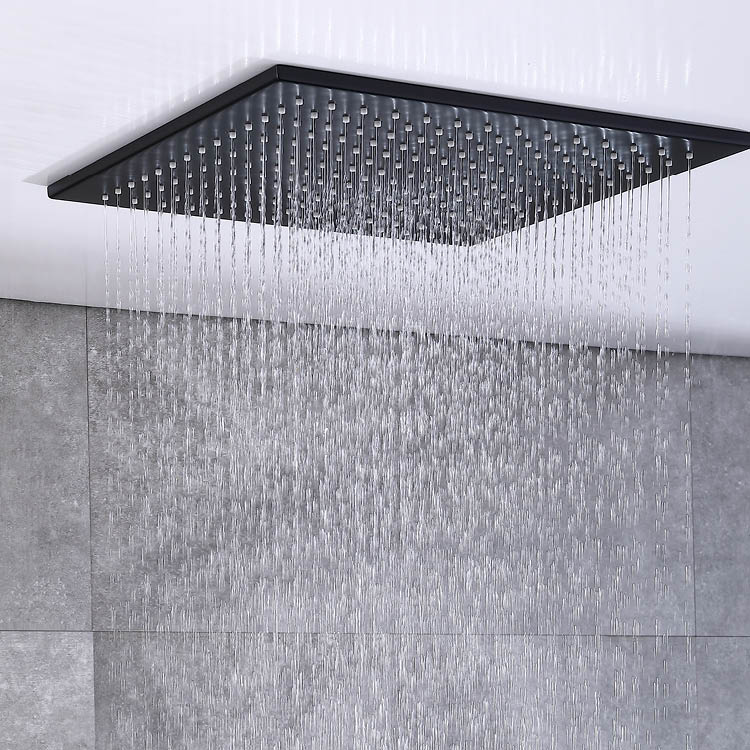 Black Concealed Thermostatic Shower