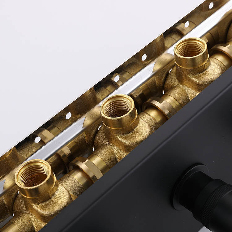 Black Concealed Thermostatic Shower