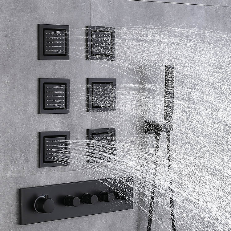 Black Concealed Shower