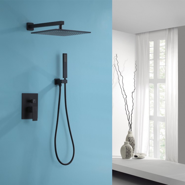 Black Concealed Shower Mixer