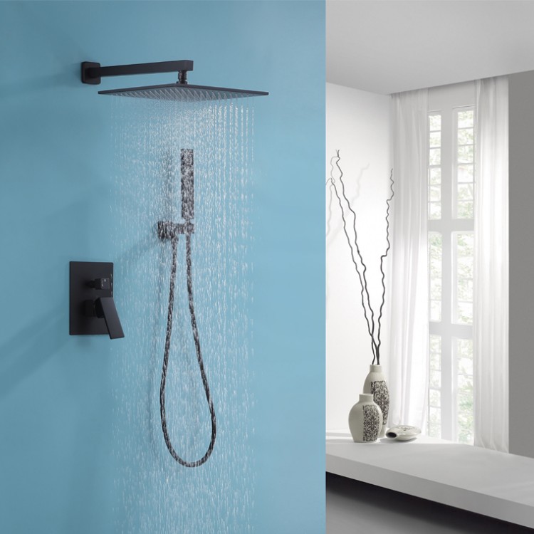 Black Concealed Shower Mixer
