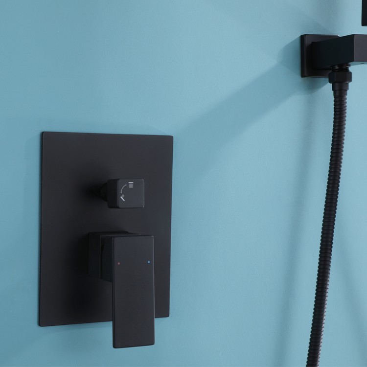 Black Concealed Shower Mixer