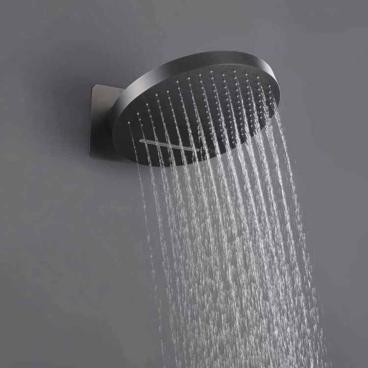 Round Black Shower Head