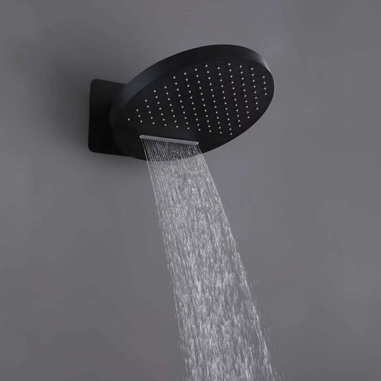 Round Black Shower Head