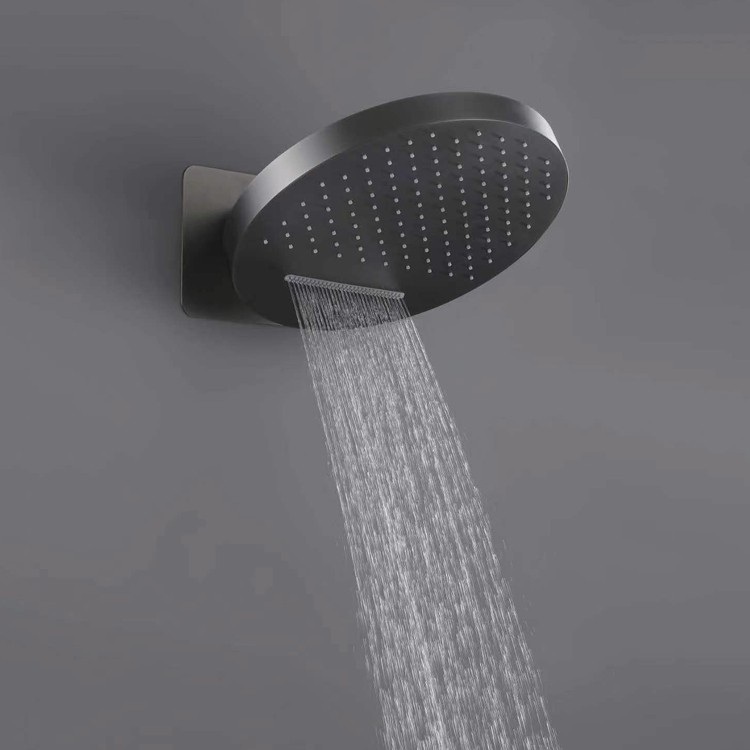Round Black Shower Head
